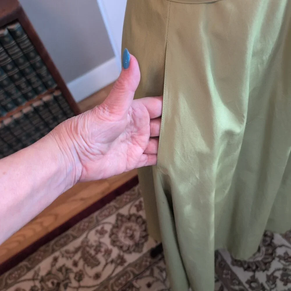 The J Peterman Company 1947 Green Shirt Dress Size 10 - Picture 7 of 9